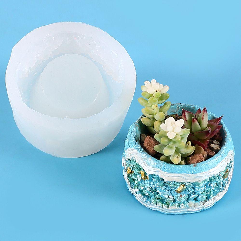 LONTIME Khuôn Silicone Tạo Hình Làm Chậu Hoa / Nến Bằng Resin