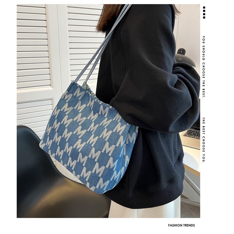 Túi Đeo Vai Chất Liệu denim Thời Trang Mùa Hè 2022 Cho Nữ