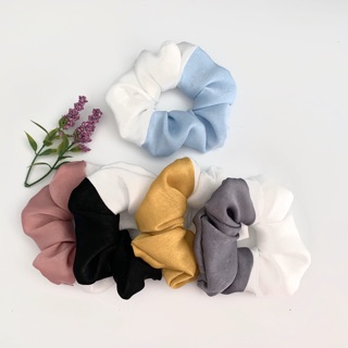 Cột tóc vải scrunchies lụa phối màu