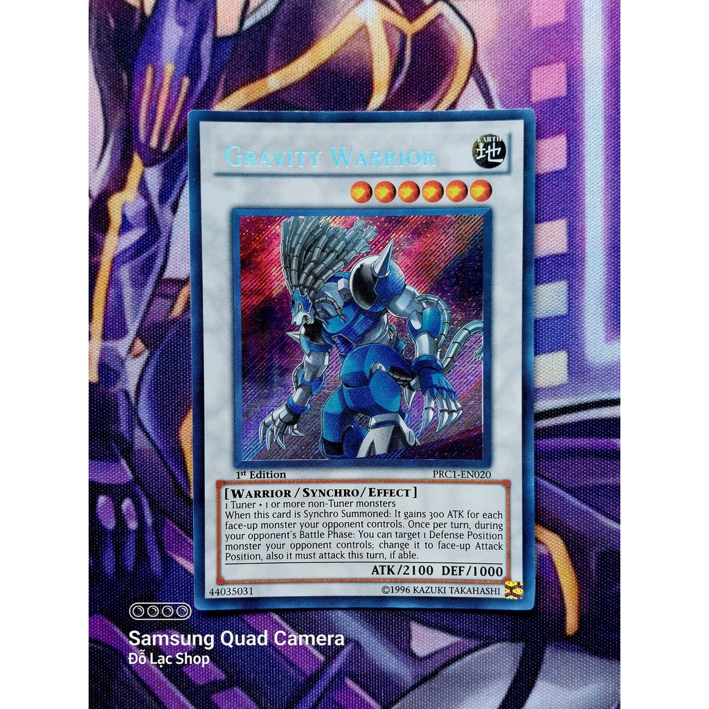 Thẻ Bài Yugioh Mint90 Monster Gravity Warrior - PRC1-EN020 - Secret Rare
