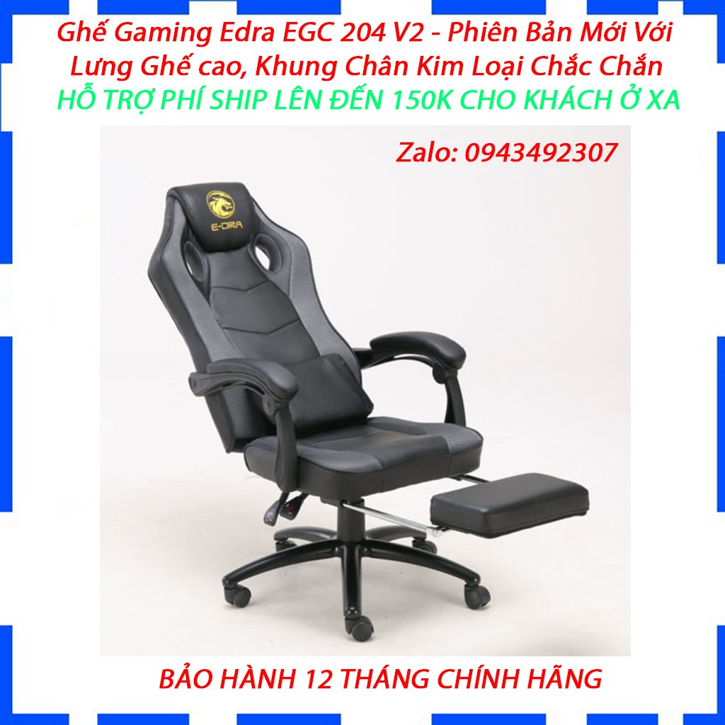 Ghế Gaming E-Dra Jupiter M EGC204 V2 - Phiên bản nâng cấp mới với chân thép và lưng ghế cao - Bảo hành 12 tháng