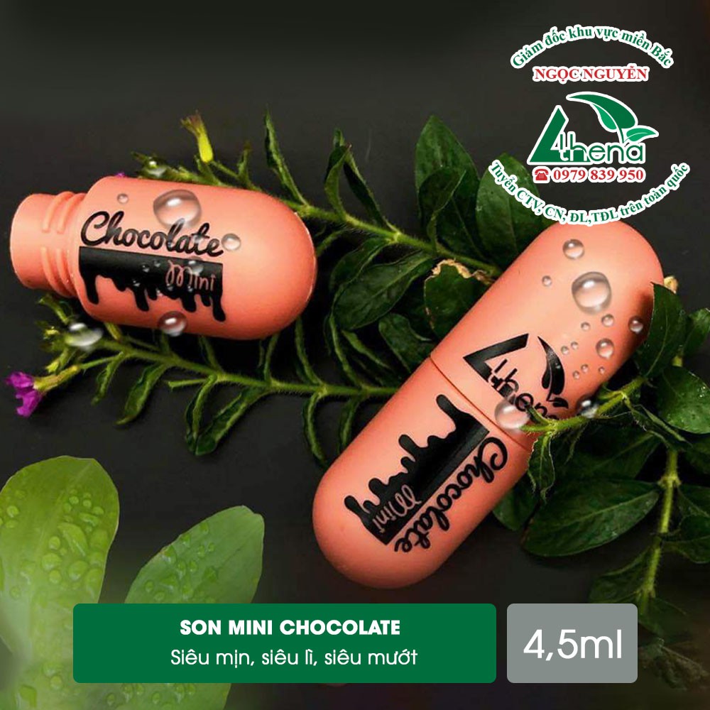 Son Kem Mini Chocolate Athena Siêu Mịn Siêu Lì Siêu Mướt 4,5ml | BigBuy360 - bigbuy360.vn