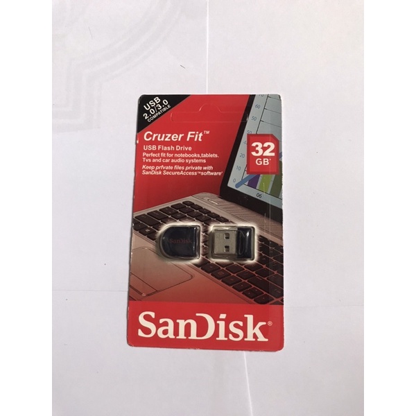 USB Mini Siêu Nhỏ Gọn Sandisk Cruzer Fit 32GB USB 2.0 mini siêu nhỏ
