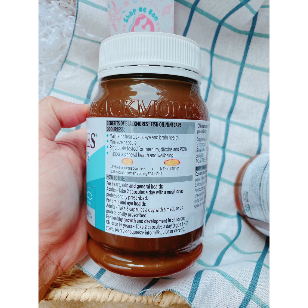 [Có Tem CHEMIST] Dầu Cá FISH OIL Mini Caps BLACKMORES 400 viên - Úc | Thế Giới Skin Care