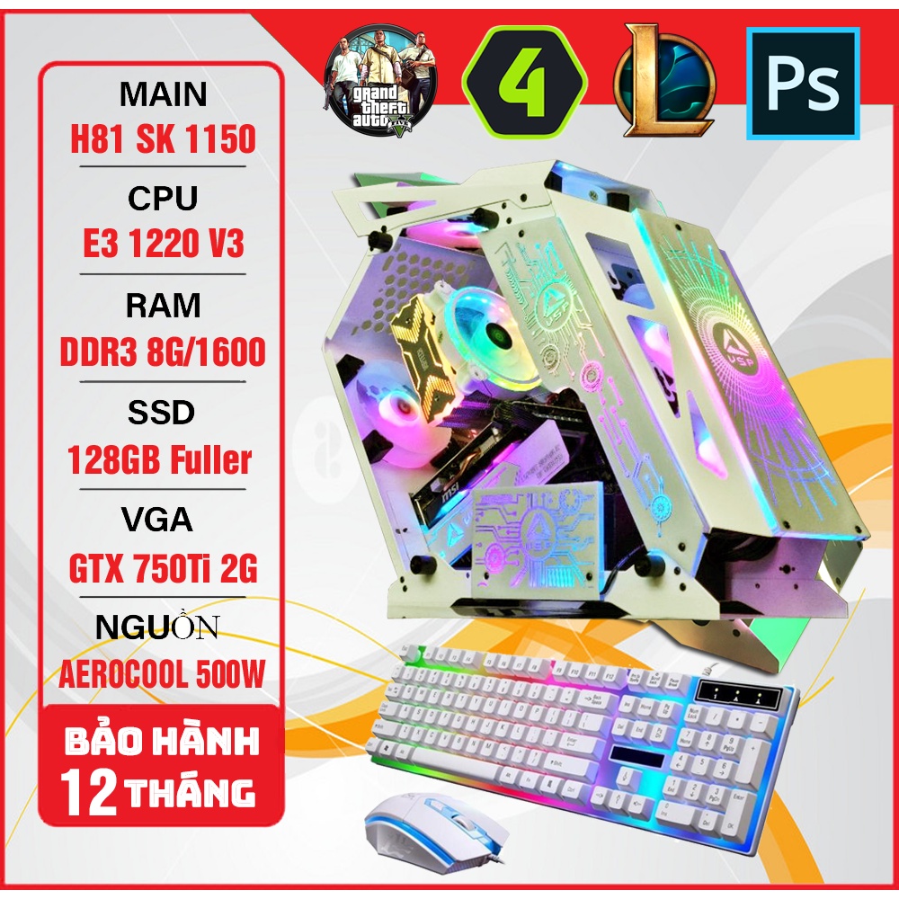 Máy PC GAMING Chiến GATA 5, FO4, Liên Minh, AUDITION - Đồ hoạ cực mượt