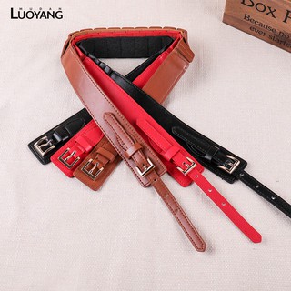 Thắt lưng da màu trơn phong cách thời trang cho nữ