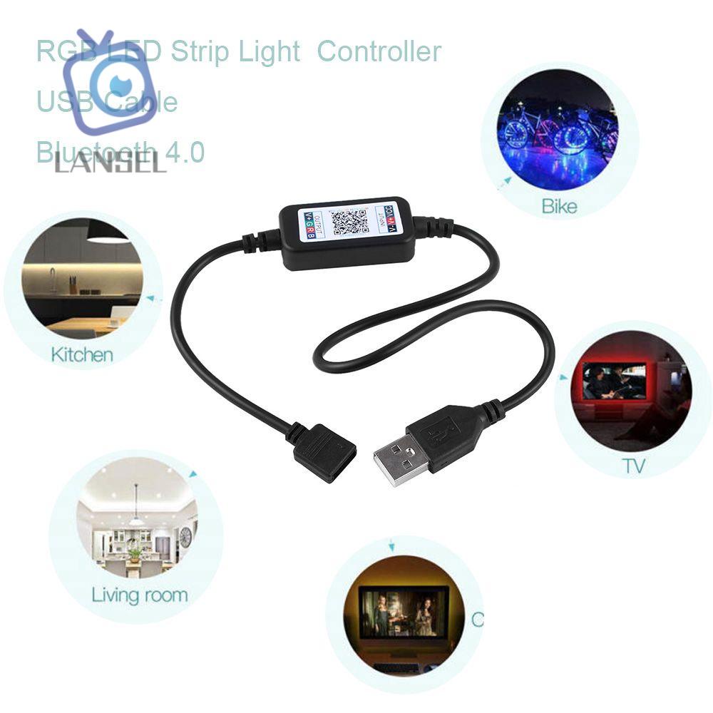 Bộ điều khiển dây đèn LED mini 5-24v kết nối bluetooth 4.0 rgb cổng usb thông minh