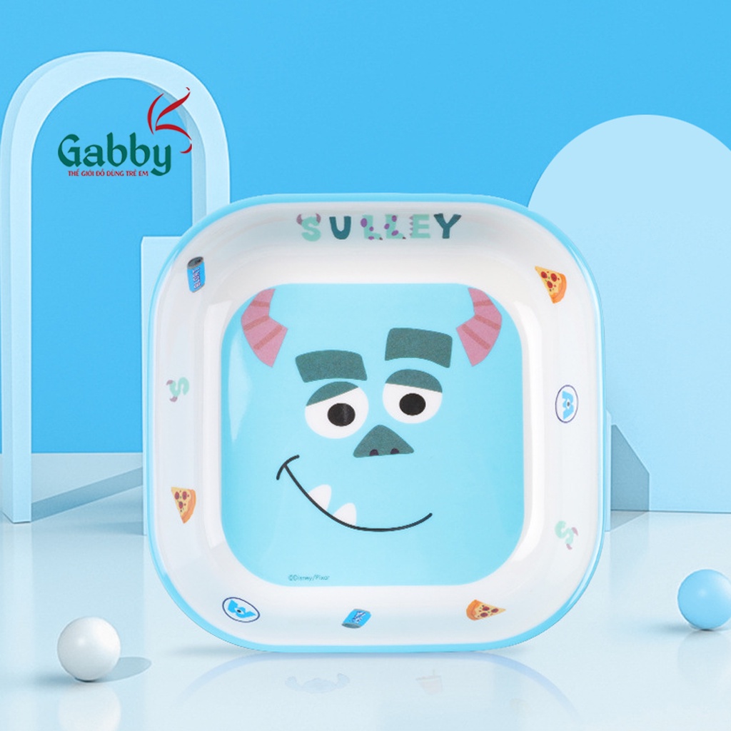 Dĩa cho bé Melamine vuông kích thước 17.9x3.9cm siêu đáng yêu