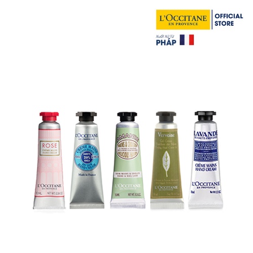 Bộ 5 tuýp kem dưỡng tay L'Occitane Hand Cream Set 10ml/tuýp hương ngẫu nhiên