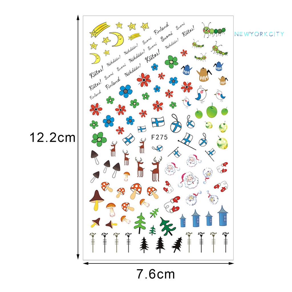 Miếng Dán Trang Trí Móng Tay Chủ Đề Giáng Sinh