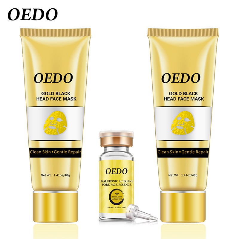 OEDO Serum chứa hyaluronic acid dưỡng ẩm + 2 mặt nạ vàng loại bỏ lớp mụn đầu đen cấp ẩm dưỡng trắng và làm sạch sâu