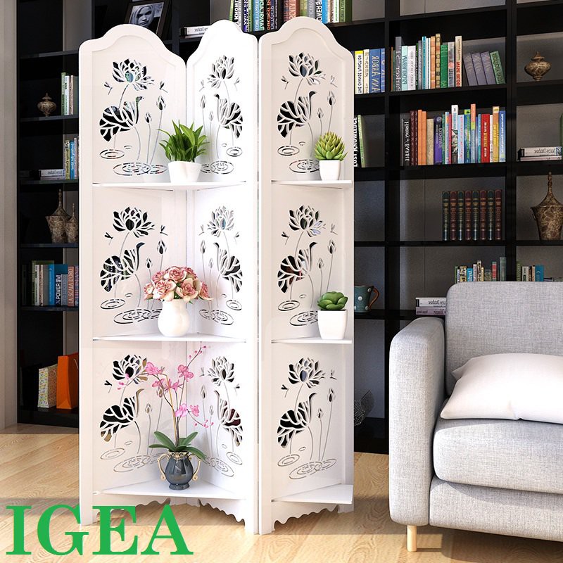 [Mã 153LIFESALE giảm 10% đơn 99K] Bình phong- vách ngăn chắn phòng hoa sen to dưới nước có kệ IG478( KHÔNG ĐẶT 1 TẤM)