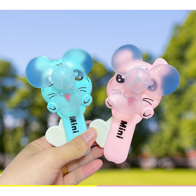 Quạt Cầm Tay Mini Kiểu Hoạt Hình Pikachu Dễ Thương Tiện Dụng
