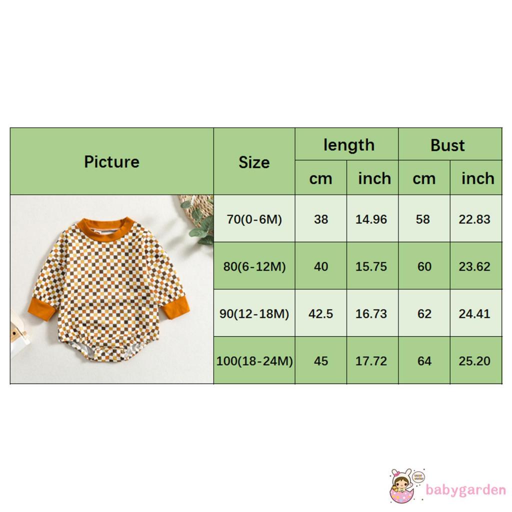 Bộ Áo Liền Quần Tay Dài Cổ Thuyền In Họa Tiết Kẻ Ô Dành Cho Bé Trai 0-24 Tháng Tuổi