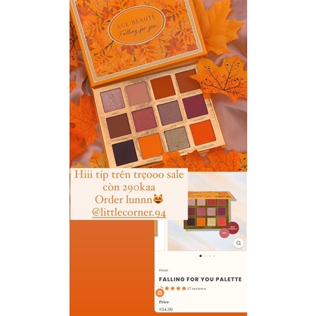 Bảng phấn mắt ACE BEAUTE FALLING FOR YOU