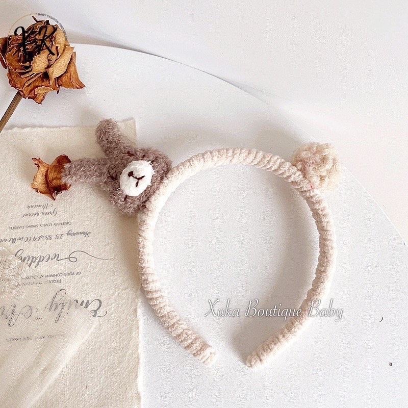 Bờm Cài Tóc Hình Gấu Thỏ Style Hàn Quốc Cho Bé, Phụ Kiện Cài Tóc Công Chúa Cao Cấp Bé Gái [ẢNH THẬT]