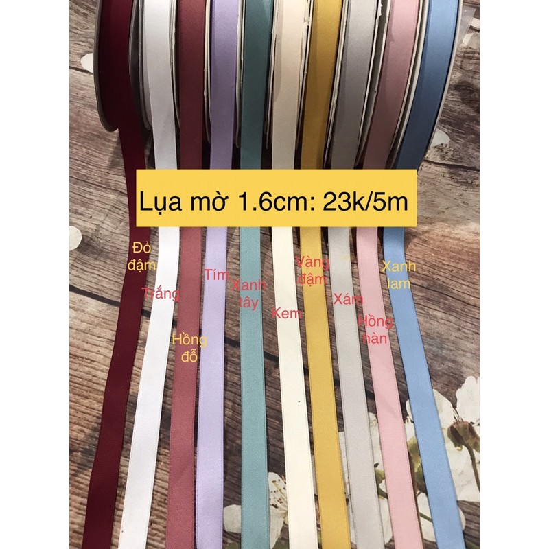 5m ruy băng lụa mờ rộng 16mm