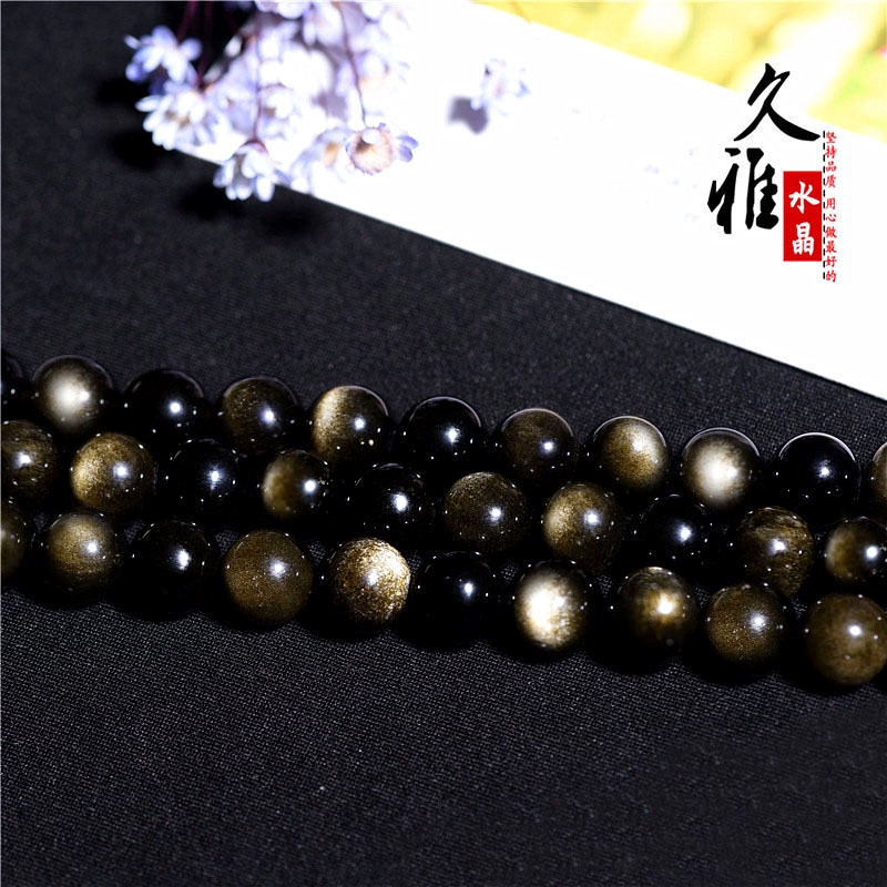 Chuỗi Hạt Đá Obsidian 6A Tự Nhiên