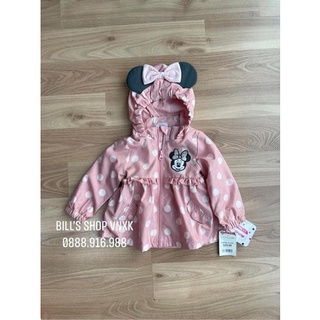 Áo gió Disney bé gái chấm bi hồng