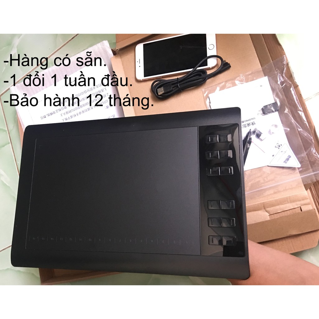 [HÀNG CÓ SẴN] Bảng Vẽ Điện Tử Gaomon 1060Pro - 10x6 inch.