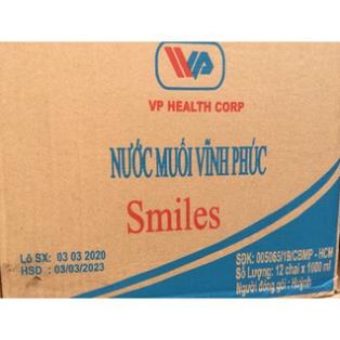 CHAI 1 LÍT VÒI NHỌN  Nước muối sinh lý Vĩnh Phúc Natri Clorid 1000ml