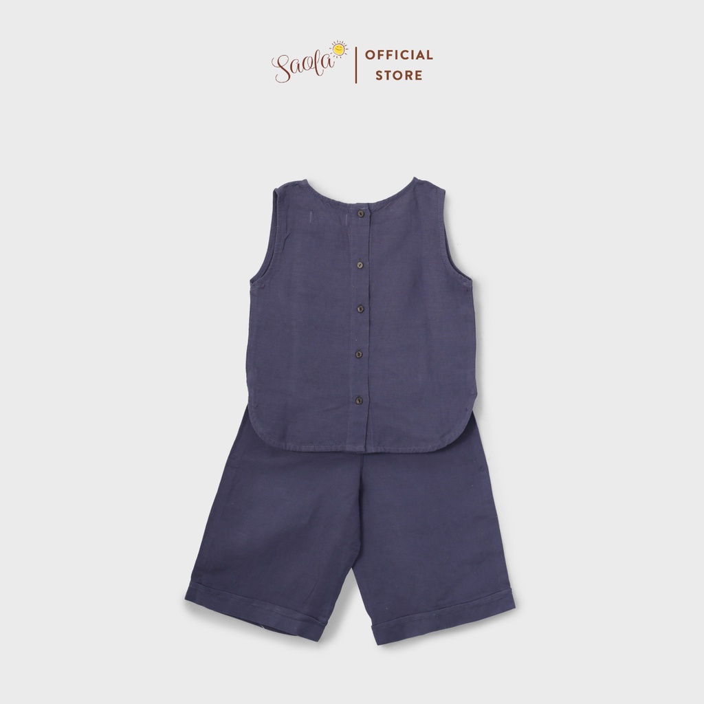 Bộ Áo Quần Linen Thoáng Mát Cho Bé Trai / Bé Gái - AMY SET - SEL006 - SAOLA KIDS CLOTHING