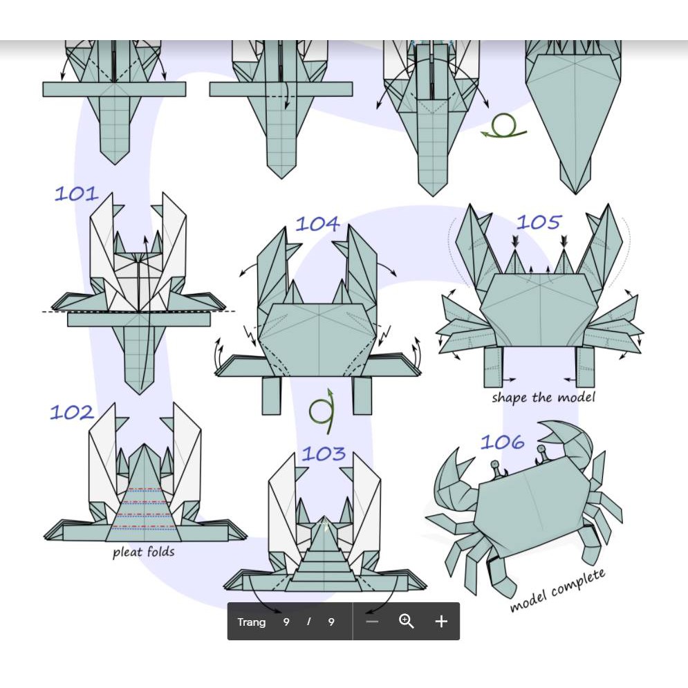 [E-book] Origami Diagram 1 - Hướng dẫn xếp hình.