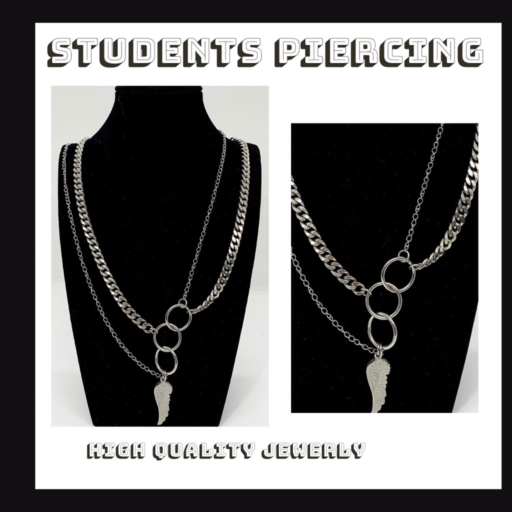 [Rẻ Vô Địch] Bộ Dây Chuyền Cánh Thiên Thần Cá Tính - Thép Không Gỉ