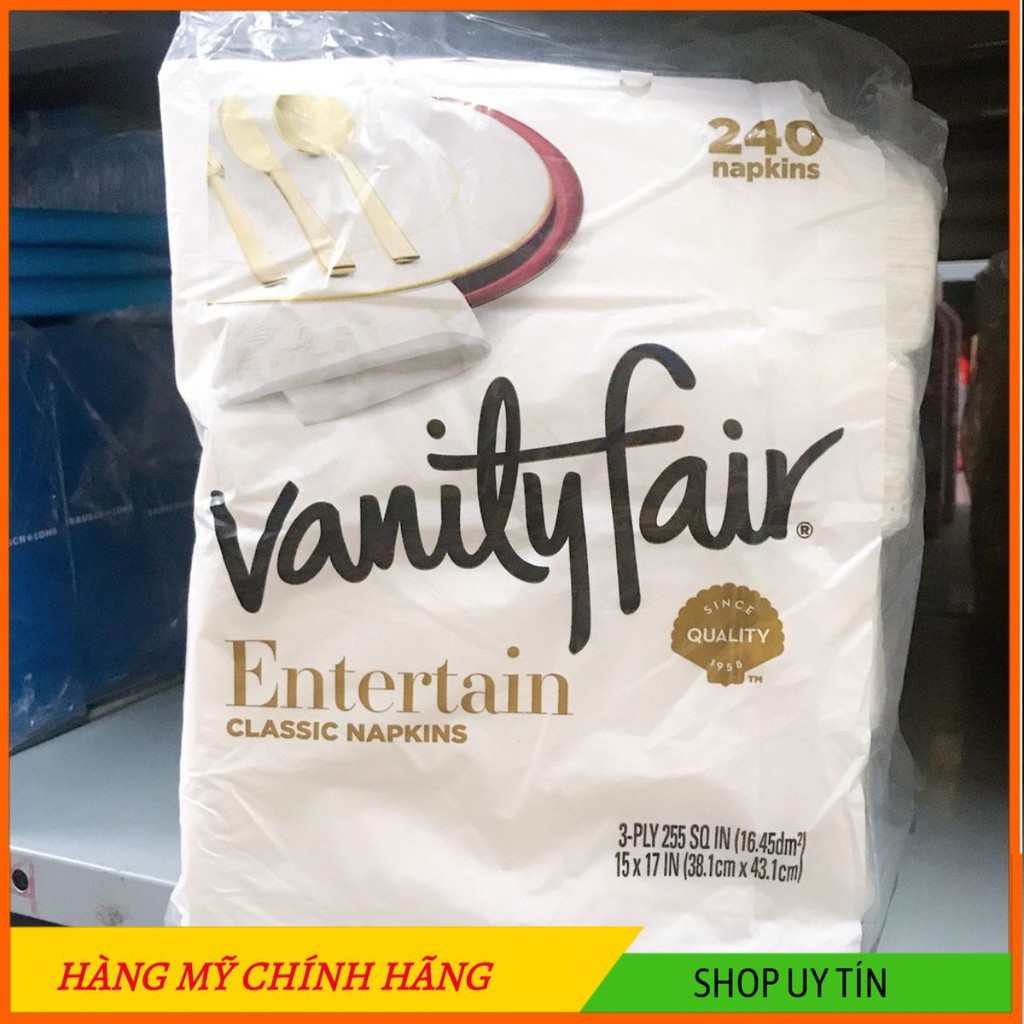 [HANG_MY] Giấy ăn 3 lớp Vanity Fair Entertain Dinner Napkins 240 tờ/ lốc [CHINH_HIEU]