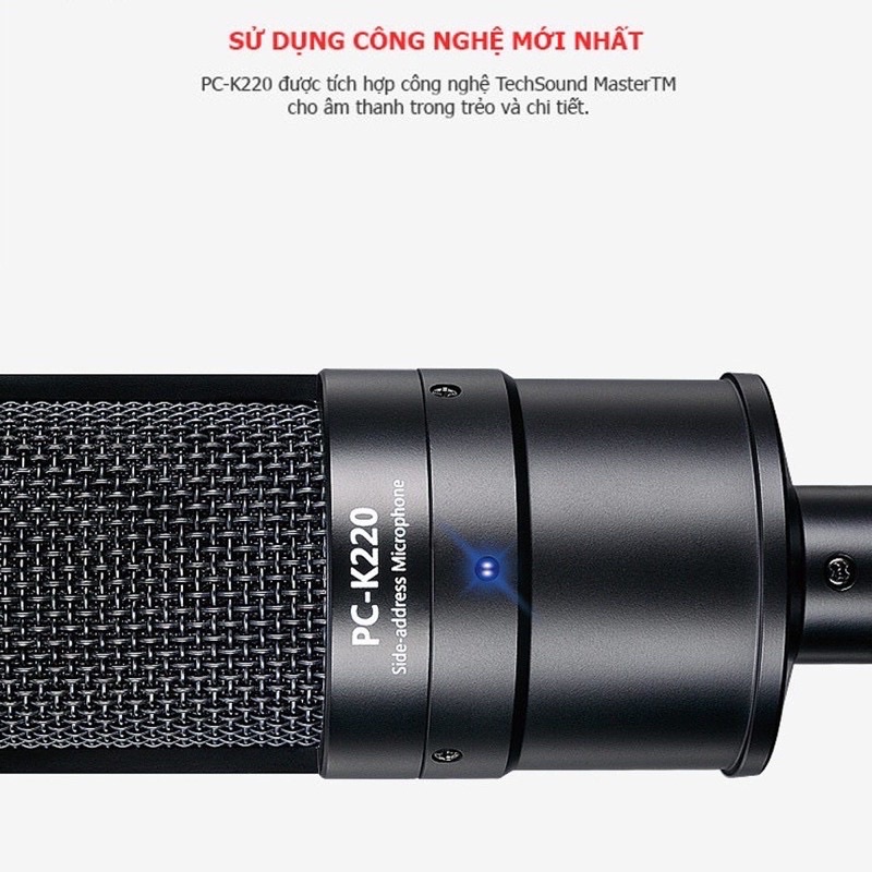 Mic thu âm Takstar PC-K220  sử dụng trong studio chuyên nghiệp, livestream, hát karaoke