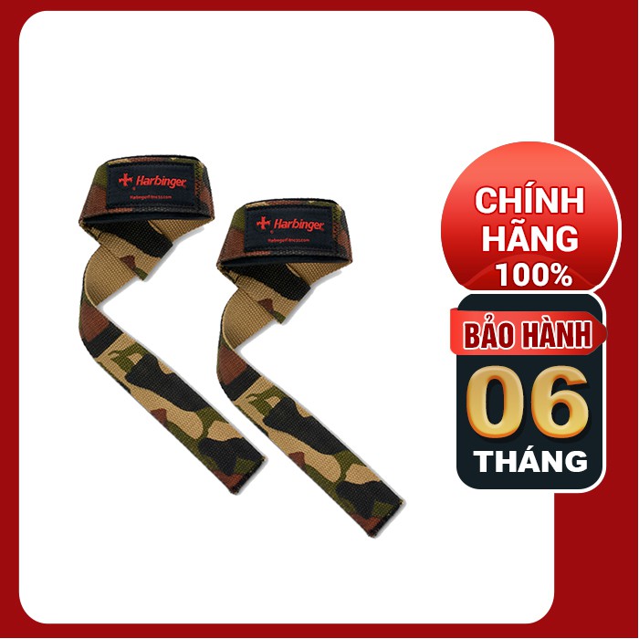 Dây Kéo Lưng Harbinger Padded Cotton Lifting Straps Camo