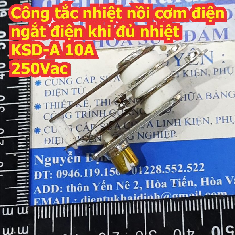 2 cái Công tắc nhiệt nồi cơm điện ngắt điện khi đủ nhiệt KSD-A 10A 250Vac kde8176