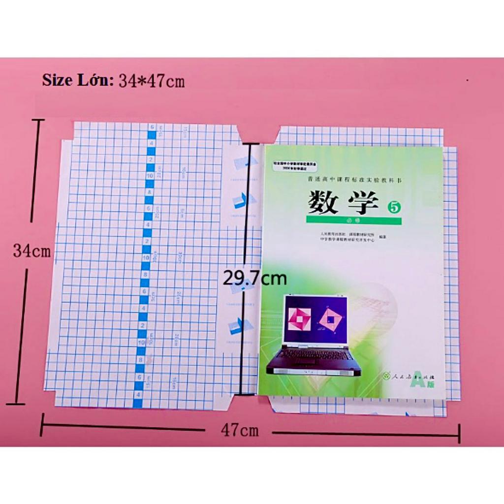 Bọc Sách Vở Decal Trong Suốt , Bọc Sách Vở Nhiều Kích Cỡ