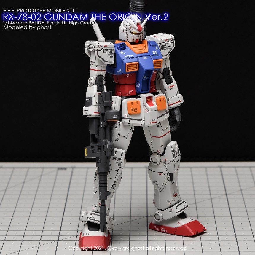 Decal Dán Trang Trí Xe Hơi HG 78 RX-78-02 GTO 2.0 THE ORIGIN VER.2.0 Chất Lượng Cao