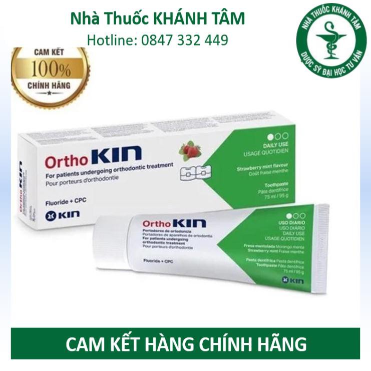 ! Ortho Kin 75ml - Kem đánh răng cho răng niếng, chỉnh nha [orthokin, ortokin] ! !