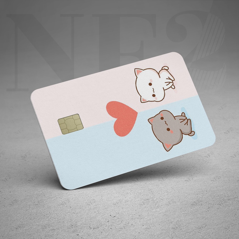 CUTE CAT - Decal Sticker Thẻ ATM (Thẻ Chung Cư, Thẻ Xe, Credit, Debit Cards) Miếng Dán Trang Trí NF2 Cards