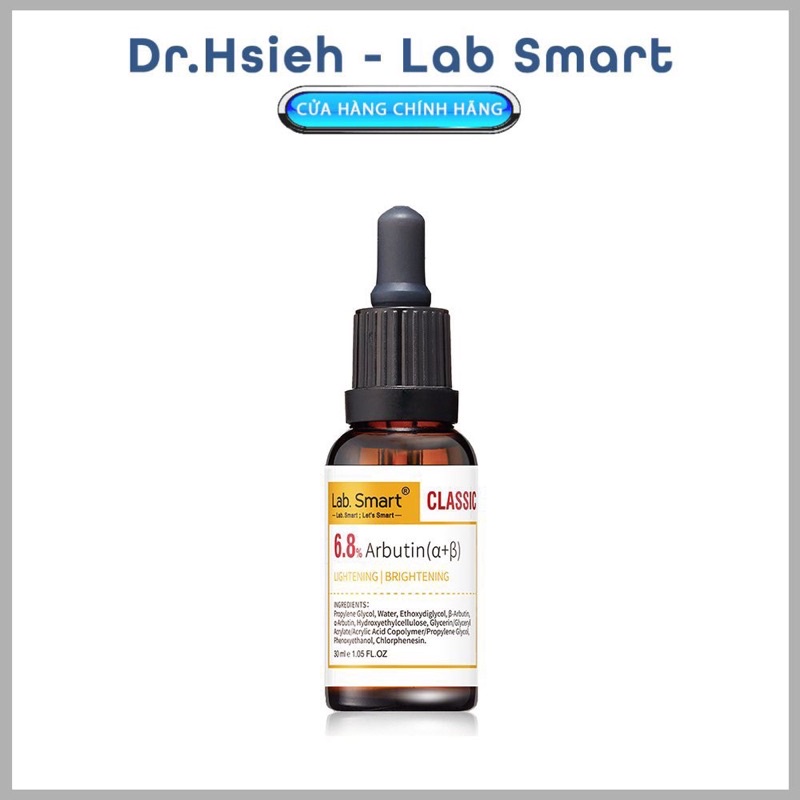 Tinh chất serum [VÀNG CLASSIC] 6.8% ARBUTIN trắng da, sáng da 30ml DrHsieh LabSmart Đài loan
