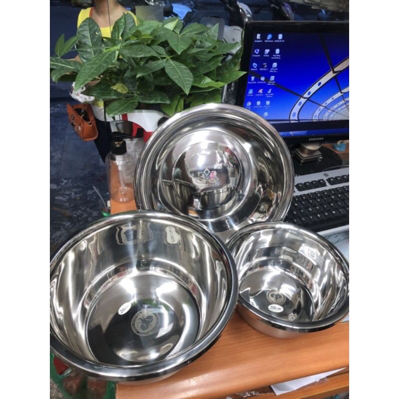Bát,Tô,Chậu inox 304 siêu dày đa năng đủ size 18cm-20-22-24-26-30-32-34-36cm