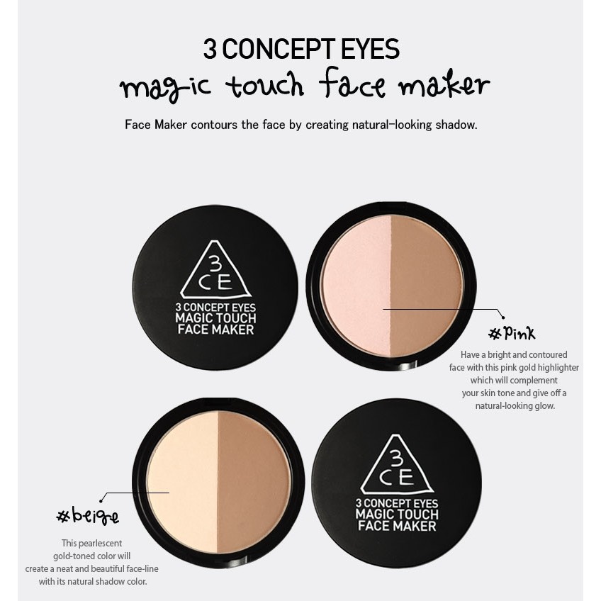 Phấn Tạo Khối 3CE Stylenanda Magic Touch Face Maker #Pink