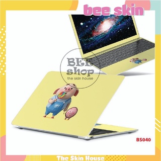 Decal dán laptop BEE SHOP mẫu  CUTE PIG cho máy tính xách tay