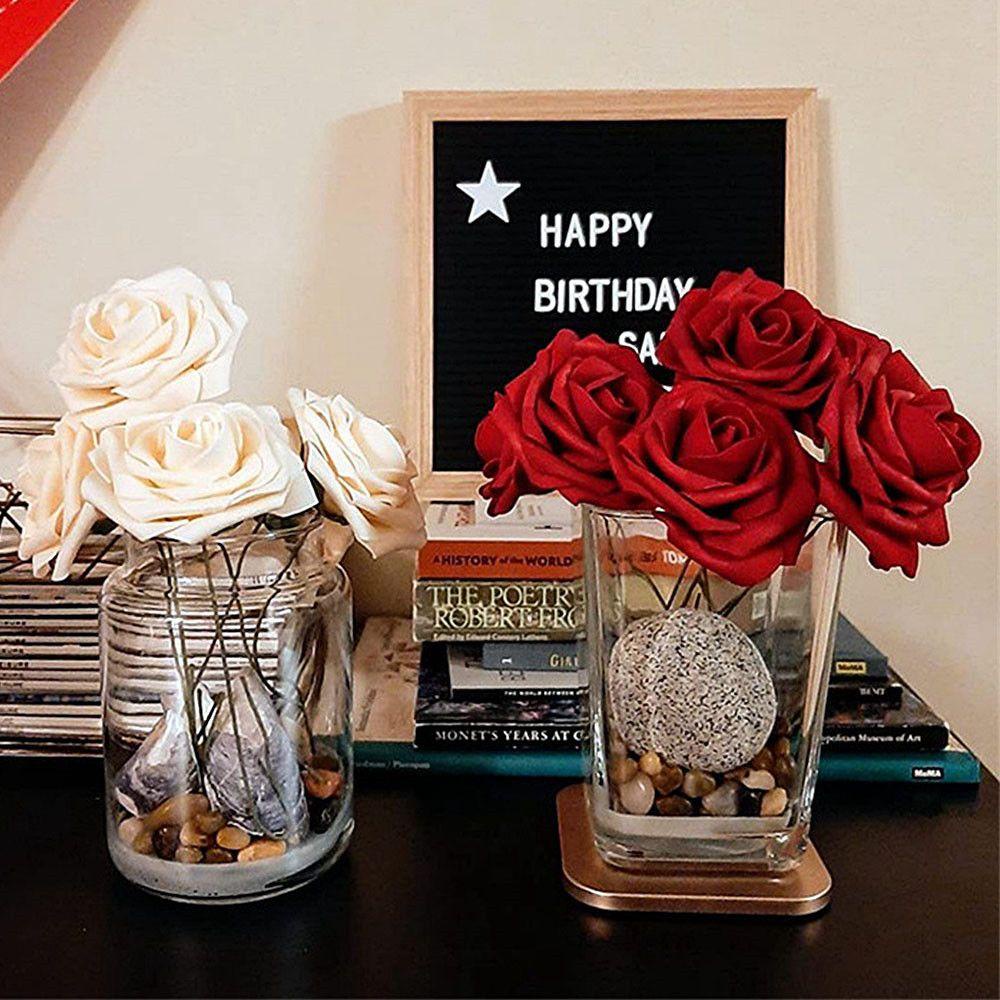 1 Bó 25 Bông Hoa Hồng Xốp Trang Trí Tiệc Cưới