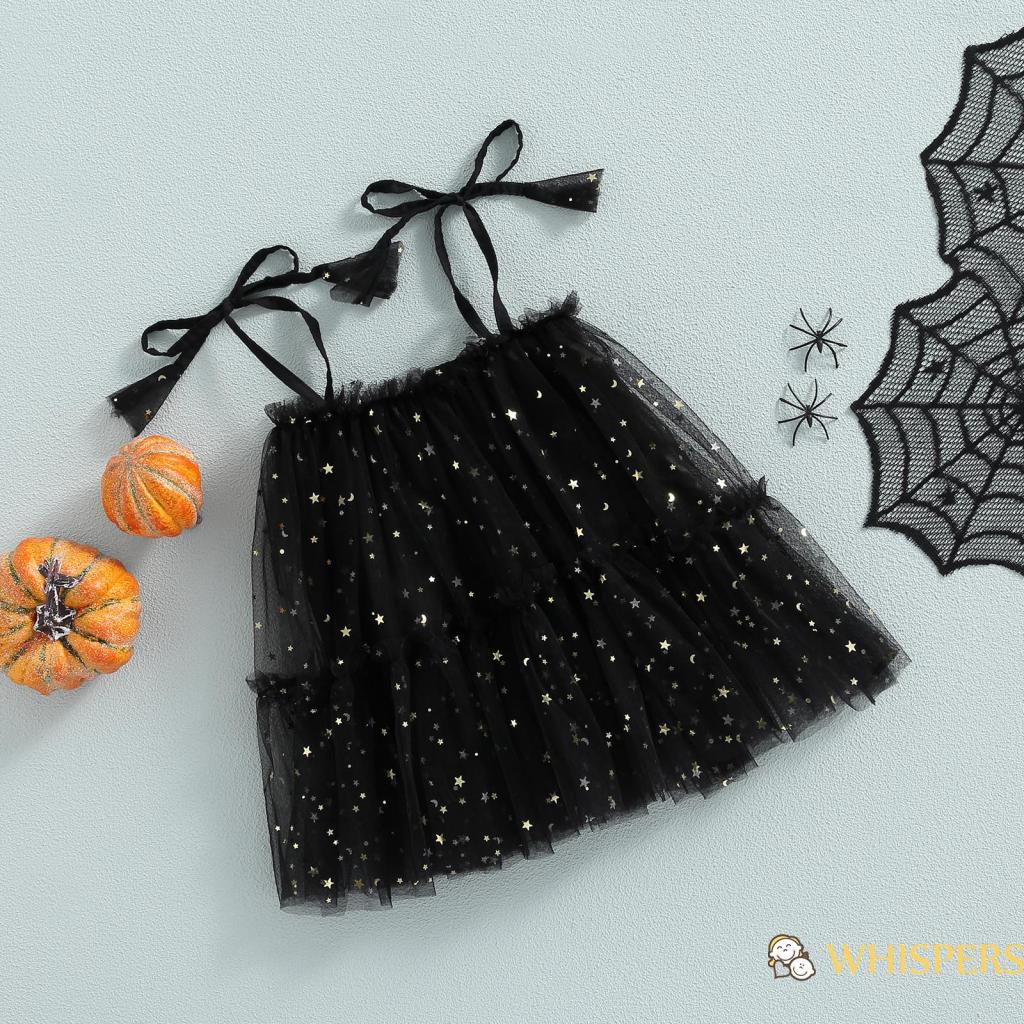 Whispers-đầm Xòe Vải Tuyn Màu Trơn / Ngôi Sao Lấp Lánh Trang Trí Lễ Hội Halloween Cho Bé Gái