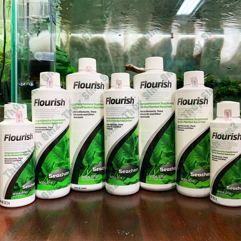 Phân Nước Seachem Flourish - Cung cấp Vi lượng cho cây thủy sinh - 8m2