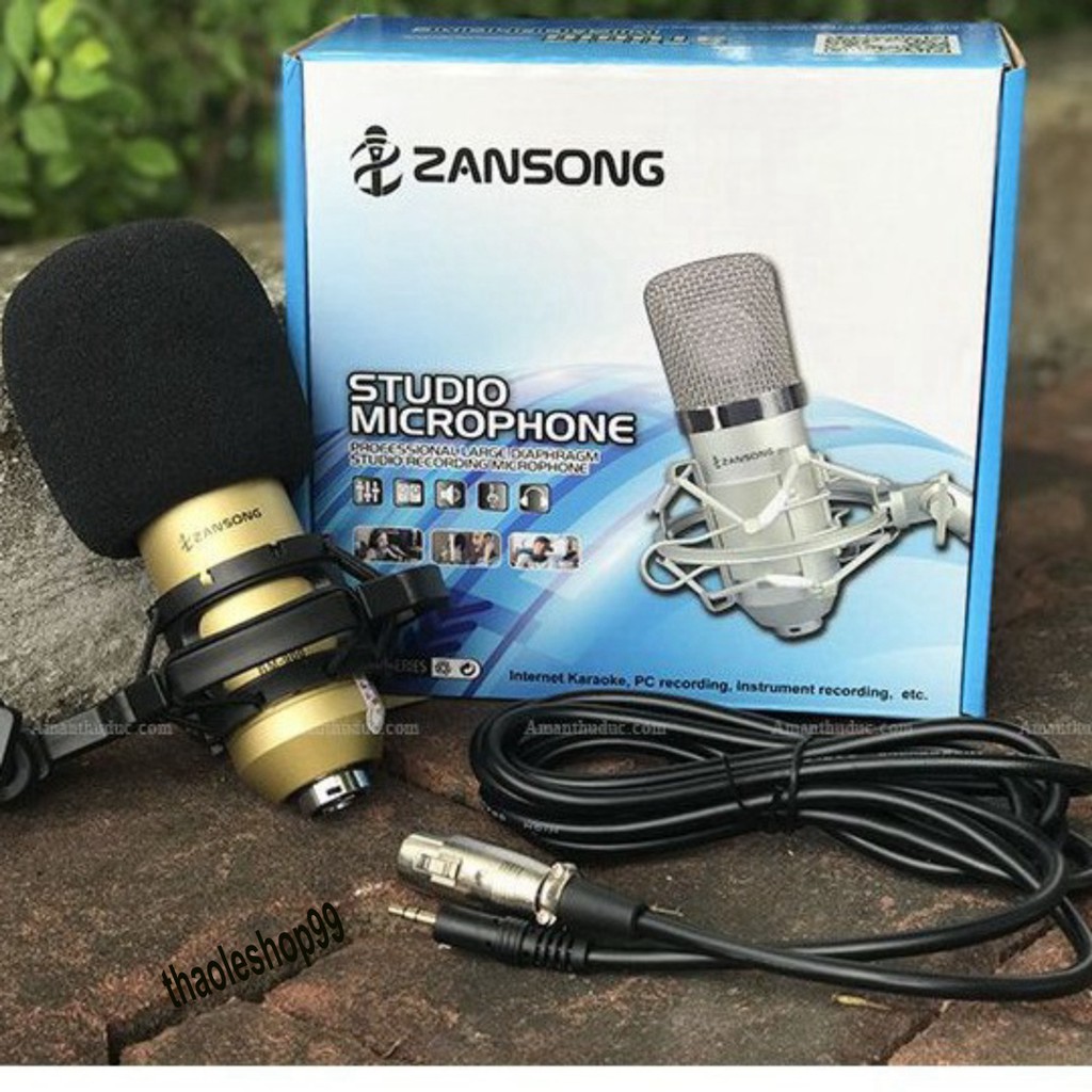 [BM-900] Full Box Micro thu âm BM 900 ZanSong - MICRO Hát LIVE STREAM dành cho sound card dùng để thu âm