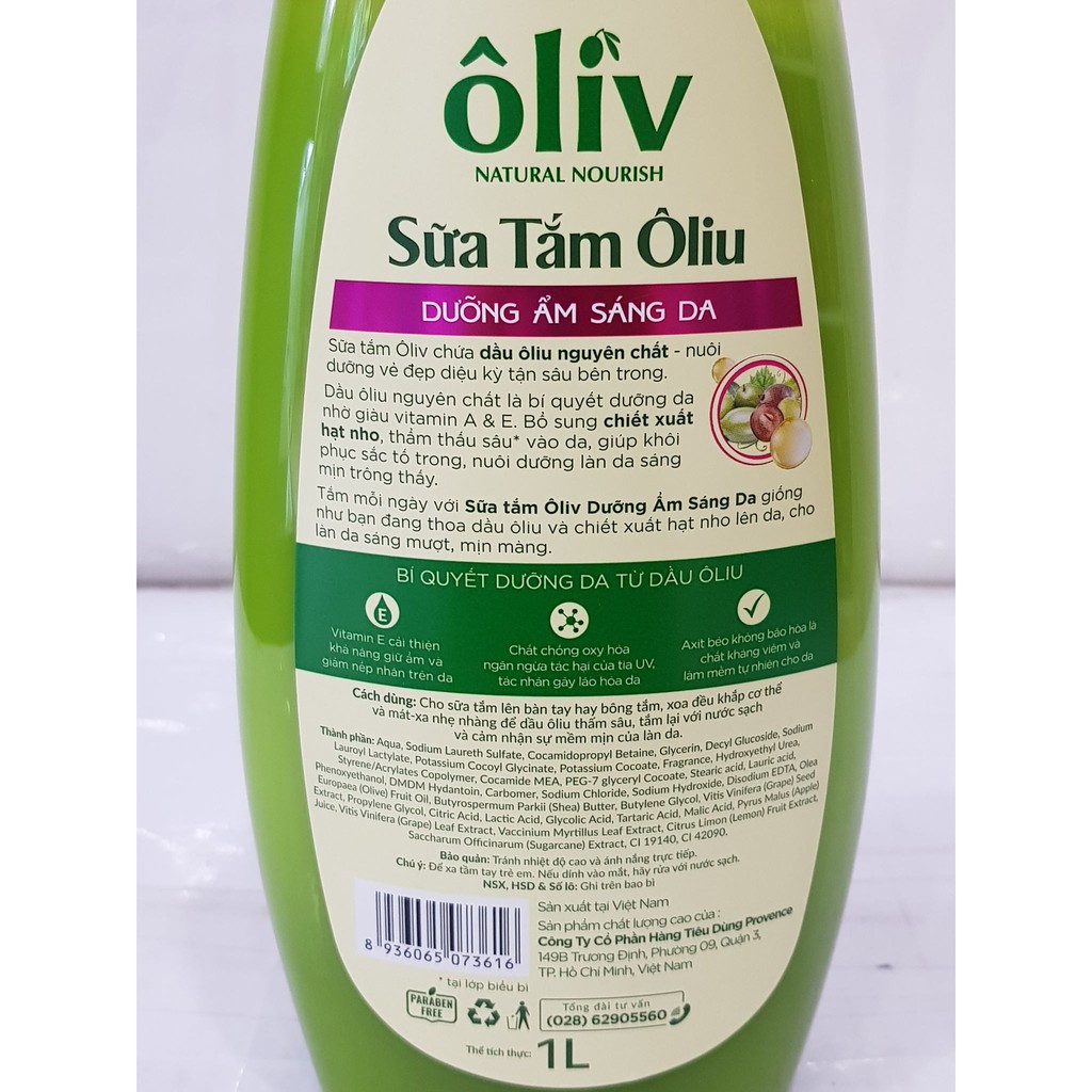 Sữa Tắm Oliv Sáng Da 1lít