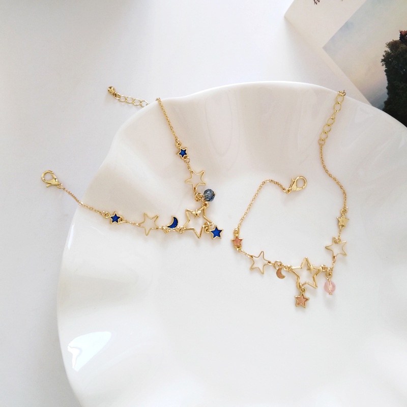 Vòng tay BELLA-Bee đính đá hình hoa / ngôi sao thời trang Hàn Quốc cho nữ
