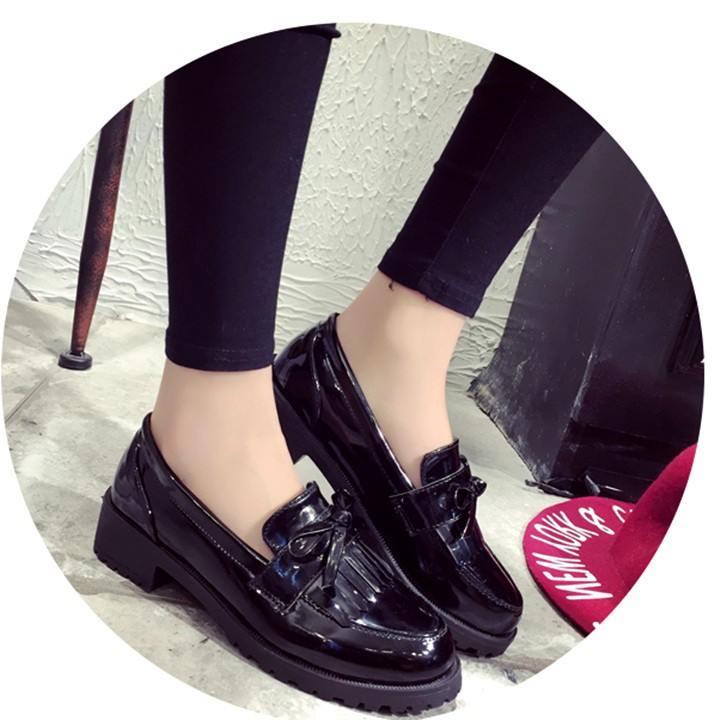 Giày Oxford da bóng nơ tua rua có video | BigBuy360 - bigbuy360.vn