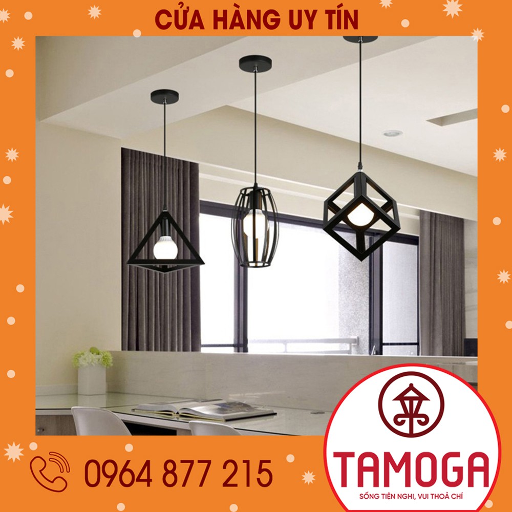 Bộ 03 đèn thả trần trang trí lập phương tam giác hình trụ TAMOGA DT 0072/3