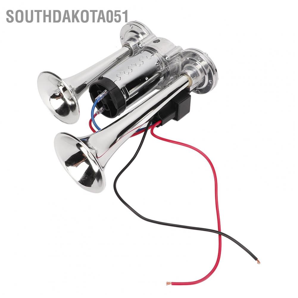 Còi hơi kép 12V 130dB siêu lớn áp suất mạnh cho xe hơi/ xe tải