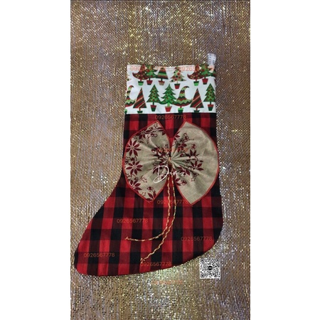 Dây ruy băng lưới kim tuyến size 50cm,25cm,14cm trang trí cây thông noel gói quà